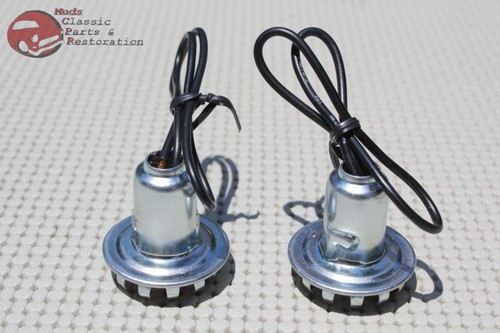 59-65 Chevy Impala Back Up Reverse Light Lamp Metal Sockets Single Contact Bulb