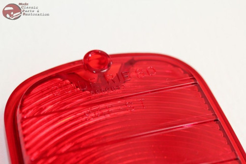 60-66 Chevy Gmc Pickup Truck Fleetside Tail Lamp Light Lenses Bowtie Logo New Pr