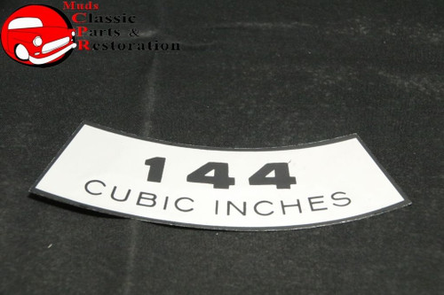 61 62 63 Falcon 144 Cubic Inches Air Cleaner Decal