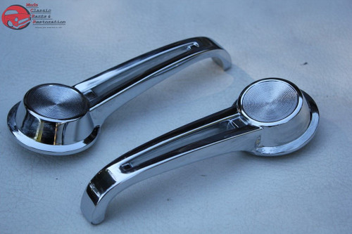 61-64 Chevy Impala Interior Inside Chrome Door Pull Handles Set Kit Pair New