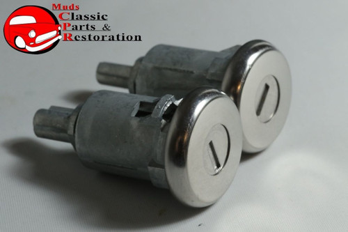 61-62 Chevy Fullsize Lock Cylinder Kit Glove Box Trunk Door Later Round Oval Key