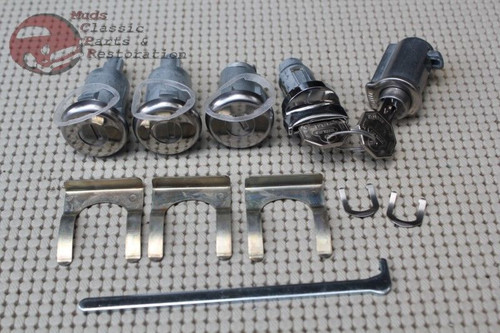 61-62 Impala Ignition Door Trunk Glovebox Locks & Original Keys W/Long Cylinder