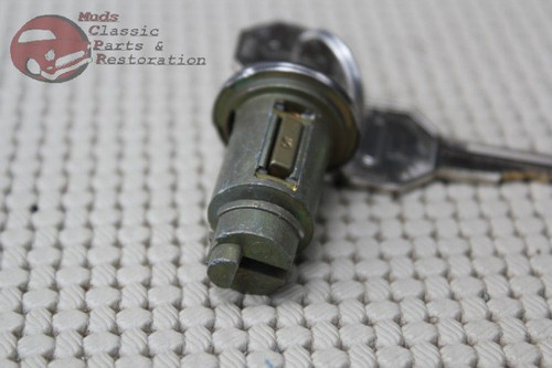 61-63 Cadillac Ignition Door Trunk Lock Cylinder Set Short Cylinder Flat Pawl