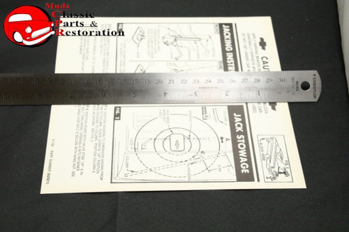 63 Impala Jack Instructions Decal Gm#3825810