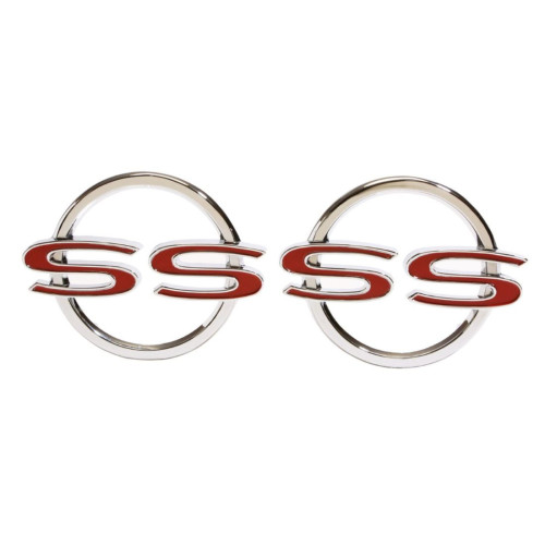 64 Impala Fullsize Chevy "Ss" Super Sport Rear Quarter Body Panel Emblems Badges