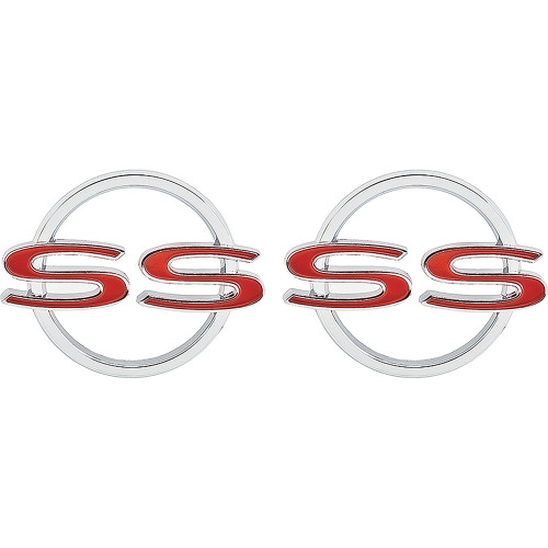 64 Impala Fullsize Chevy "Ss" Super Sport Rear Quarter Body Panel Emblems Badges