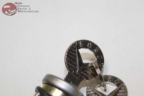 64-65 Mustang Ford Lock Kit Ignition Door Trunk Glovebox Lock Cylinders Keys New