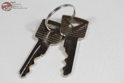 64-65 Mustang Ford Glovebox Lock Cyliinder W Keys Standard Curved Door New