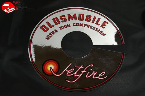 65 66 67 Oldsmobile Jetfire Ultra High Compression Air Cleaner Lid Decal 7 1/2"