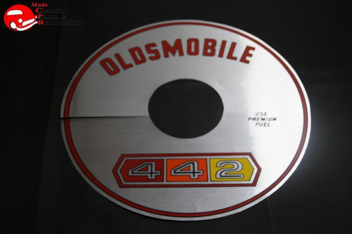 65 Oldsmobile 442 Air Cleaner Decal 11" Silver