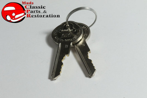 65-66 Chevy Fullsize Lock Cylinder Kit Glove Box Trunk Door Oem Origin Pear Key