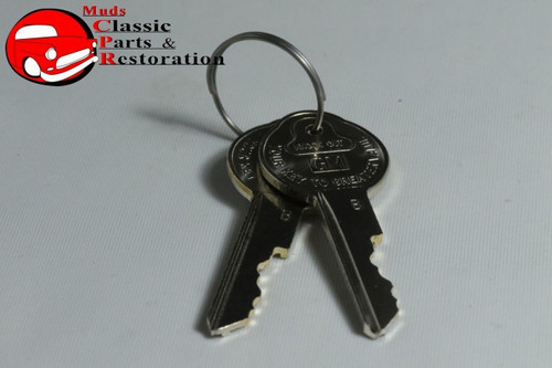 65-66 Impala Glovebox Lock Original Oem Pear Head Shape Keys New