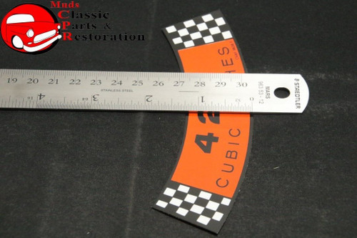 65-67 Ford Fullsize 66-67 Fairlane 67 Ranchero 427 Ci Air Cleaner Decal