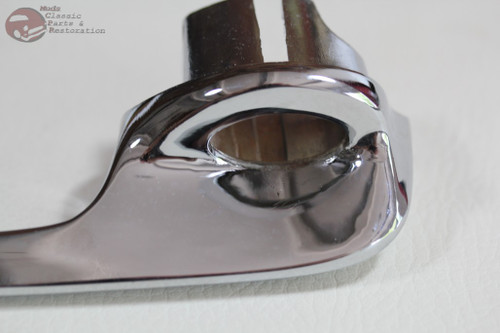 65-68 Chevy Impala Outer Exterior Chrome Push Button Door Handles Pair Set New