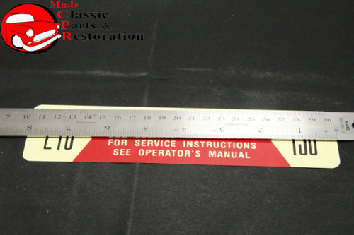 65-67 Ford Truck 240 150 Horsepower Air Cleaner Decal