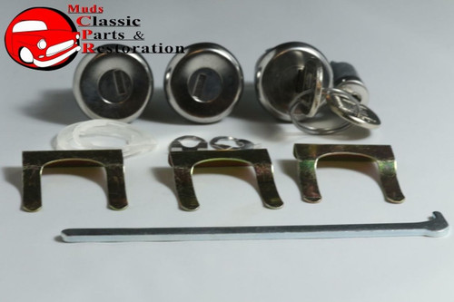 66 Chevelle 69 Gto Pontiac B-Body Glove Trunk Door Locks Later Style Round Keys