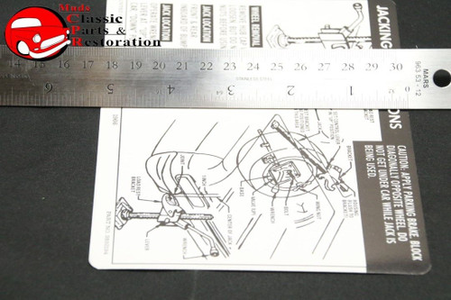 66 Impala Jack Instructions Decal Gm #3892194
