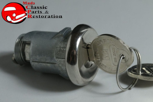 66-67 Gto Chevelle Gm Chevy A Body Trunk Lock Cylinder Oem Pear Head Keys New