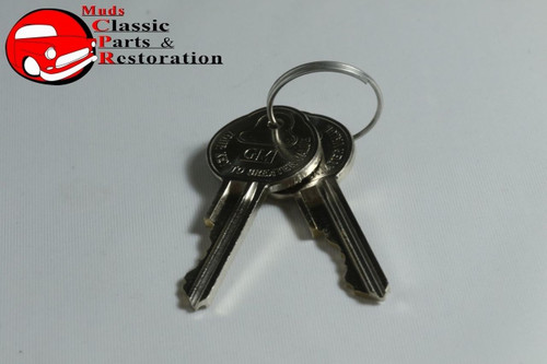 66-67 Gto Chevelle Gm Chevy A Body Trunk Lock Cylinder Oem Pear Head Keys New