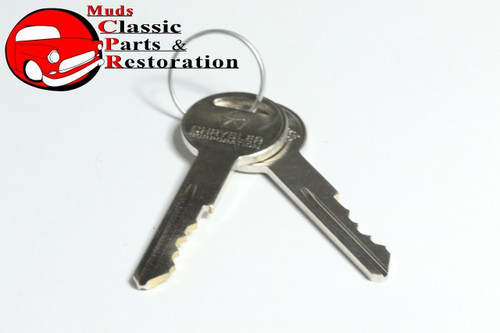 66-72 Chrysler Dodge Plymouth Trunk Lock W/Original Logo Keys