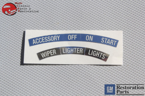 67 Camaro Firebird F Body Dash Bezel Sticker Decal Set Kit Accessory On Of Start