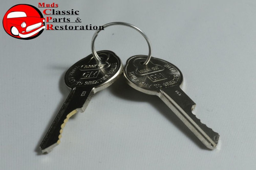 1967 67 Chevroler Chevy Camaro Belair Impala GM Door Trunk Locks Pear Head Keys