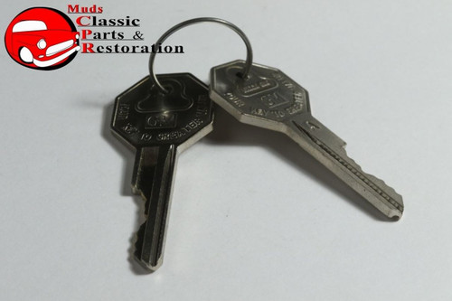 67 Chevelle Locks, Ignition, Door, Glovebox & Trunk Original Oem Gm Logo Keys