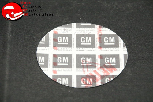 67 Impala 396 Tire Pressure Decal Gm Part # E 3913404