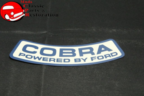 67 Ford Shelby Mustang Cobra "Cobra Powered By Ford" Air Cleaner Decal