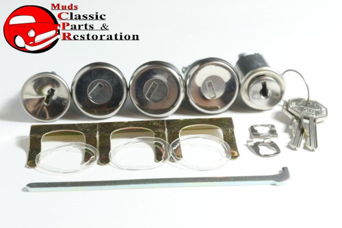 67 Impala Locks Ignition Door Glovebox Trunk Original Oem Gm Logo Keys Kit Set