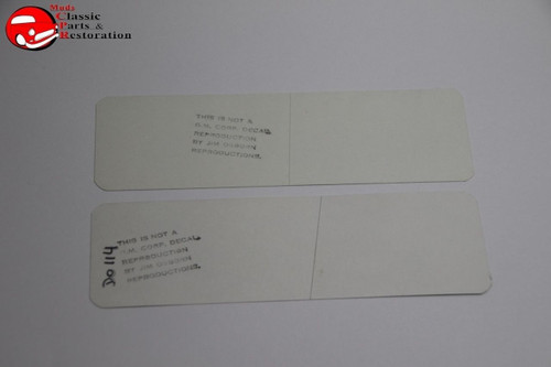 67 Oldsmobile Jetfire 330 250 Horsepower Valve Cover Decals Pair