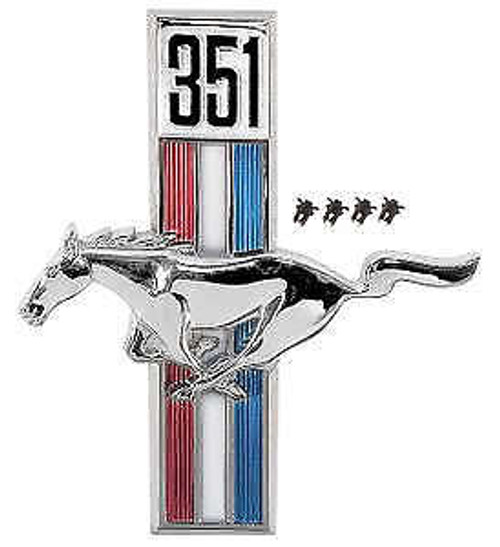 67-68 Mustang 351 Running Horse Emblem Lh