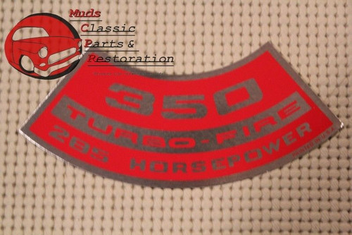 67-69 Chevy Camaro Chevelle 350 285 Hp Air Cleaner Decal