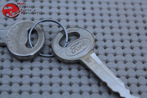 67-73 Mustang Trunk Lock Assembly Key Set Kit Original Oem Ford Logo Keys Mach I