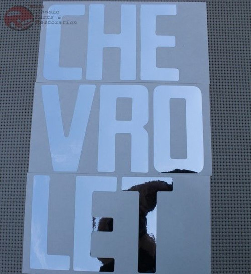 67-72 Chevy Pickup Truck Fleetside Rear Tailgate Chrome Letter Decal Set New