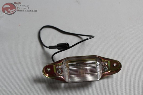 67-91 Chevy Gmc Pickup Truck License Plate Frame Lamp Light Rear Assembly New
