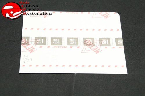 68 Camaro Non Rally Wheels Spare Tire Jack Instructions Decal Gm #3949516