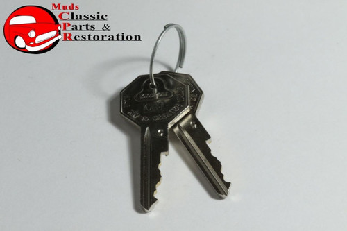 68 Camaro Locks, Igniton Door Glove Trunk Octagon Keys - Original Oem Gm Keys