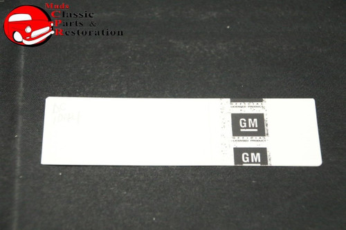 68 Camaro Chevelle Nova Keep Your Gm All Gm Air Cleaner Decal Gm # Cd 6424423
