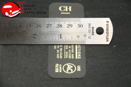 68 Camaro, Nova 327/210Hp Air Cleaner Service Instruction Decal