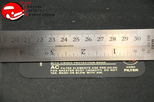 68 Chevy/Gmc Truck Air Cleaner Service Decal 307-2Bbl