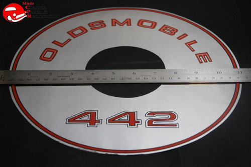68 Oldsmobile 442 400 Cid Air Cleaner Decal Silver