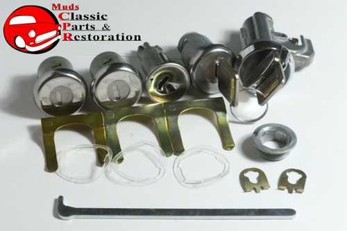 68 Nova Chevelle Ignition Door Trunk Glovebox Locks Original Keys Gm Logo Chevy