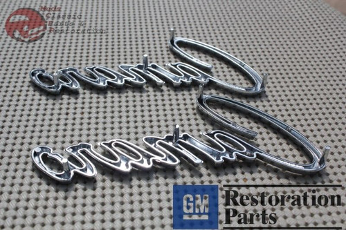 68-69 "Camaro" Script Fender Emblems, Pair