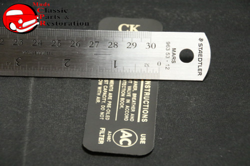 69 Camaro 307/200Hp Air Cleaner Service Instructions Decal Gm#6484580