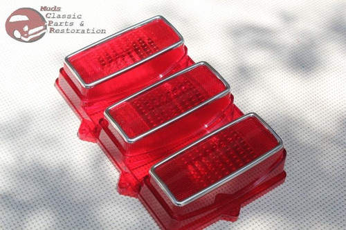 69 Ford Mustang Rear Taillamp Tail Light Lens Stainless Steel Trim Left Right