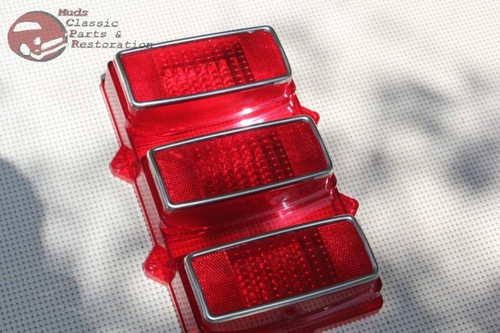 69 Ford Mustang Rear Taillamp Tail Light Lens Stainless Steel Trim Left Right