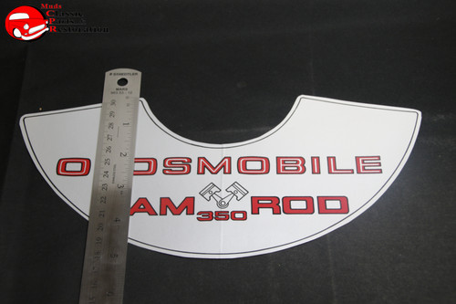 69 Oldsmobile Hurst Ram Rod 350 Air Cleaner Decal 11"X5"