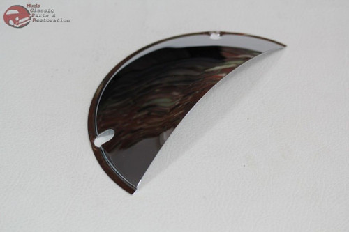 7" Headlight Half Moon Lamp Trim Cover Chopper Bobber Harley Custom Motorcycle