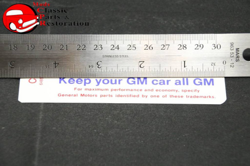 70 Chevelle Monte Carlo Nova Keep Your Gm All Gm Air Cleaner Decal # Cu 6485241